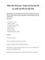 Thực đơn hôm nay: Trứng cút bọc thịt sốt cà, canh rau dền tía nấu tôm pptx