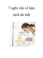 7 nghi vấn về làm sạch da mặt pot