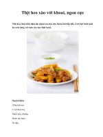 Thịt heo xào với khoai, ngon cực pot