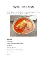 Ngọt dịu: Canh cá đậu phụ doc