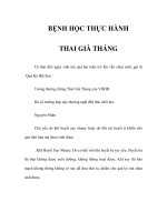BỆNH HỌC THỰC HÀNH - THAI GIÀ THÁNG pdf