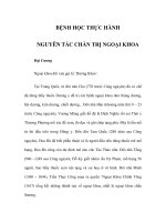 BỆNH HỌC THỰC HÀNH - NGUYÊN TẮC CHẨN TRỊ NGOẠI KHOA pptx