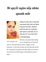 Bí quyết ngừa nếp nhăn quanh mắt pdf