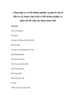 Công nhận cơ sở bồi dưỡng nghiệp vụ quản lý dự án đầu tư xây dựng công trình và bồi dưỡng nghiệp vụ giám sát thi công xây dựng công trình pptx