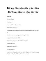 Ký hợp đồng cộng tác giữa Giám đốc Trung tâm với cộng tác viên pptx