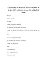 Cấp giấy phép xây dựng trạm thu phát sóng thông tin di động (BTS) loại 1 trong các khu công nghiệp Bình Dương potx