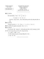 Đề thi và đáp án Toán 7 HKII-09-10