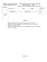 Đề học kì II - Nhạc 8