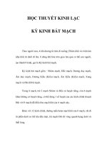 HỌC THUYẾT KINH LẠC - KỲ KINH BÁT MẠCH ppt