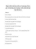 Đăng ký điều chỉnh dự án đầu tư Trường hợp: đầu tư gắn với thành lập doanh nghiệp và điều chỉnh thời hạn thực hiện dự án ppt