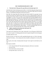 Tiểu luận Thiết lập và thẩm định dự án đầu tư: Dự án kinh doanh quán cá phê