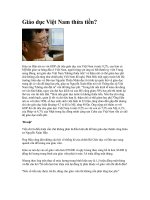 Giáo dục Việt Nam thừa tiền...