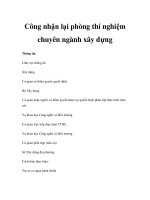 Công nhận lại phòng thí nghiệm chuyên ngành xây dựng docx