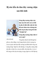 Bị són tiểu do đau đáy xương chậu sau khi sinh ppsx