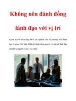 Không nên đánh đồng lãnh đạo với vị trí ppsx