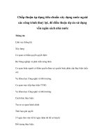 Chấp thuận áp dụng tiêu chuẩn xây dựng nước ngoài các công trình thuỷ lợi, đê điều thuộc dự án sử dụng vốn ngân sách nhà nước pdf