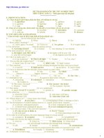 Đề tham khảo TN Anh_2010 số 27