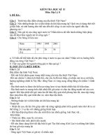 ĐỀ KIỂM TRA HỌC KỲ II- ĐỊA LÝ 8