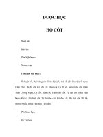 DƯỢC HỌC - HỔ CỐT potx