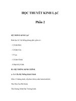 HỌC THUYẾT KINH LẠC - HỆ THỐNG KINH LẠC potx