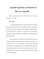 Cập nhật ngoại khoa về chẩn đoán và điều trị u trung thất doc