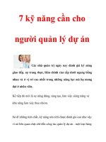 7 kỹ năng cần cho người quản lý dự án pps