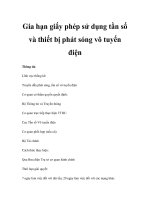 Gia hạn giấy phép sử dụng tần số và thiết bị phát sóng vô tuyến điện pptx