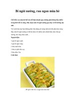 Bí ngòi nướng, rau ngon mùa hè pot