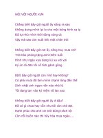 NÓI VỚI NGƯỜI XƯA