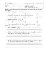 Toán 5: Đề thi KT đầu năm học 2009-2010