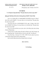 Bản đề nghi công nhận danh hiệu Nhà giáo được HS yêu quý