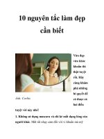 10 nguyên tắc làm đẹp cần biết docx