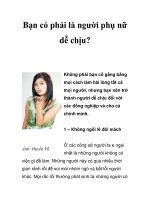 Bạn có phải là người phụ nữ dễ chịu? ppsx