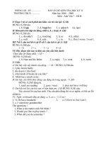 Đáp án đề KT số 2