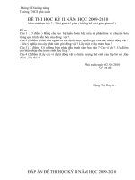 ĐỀ THI HKII SINH 6-7