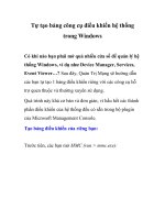 Tự tạo bảng công cụ điều khiển hệ thống trong Windows doc