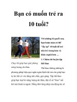 Bạn có muốn trẻ ra 10 tuổi? ppt