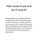 Thiếu vitamine D, phụ nữ dễ gãy cổ xương đùi ppt