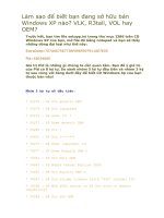 Làm sao để biết bạn đang sở hữu bản Windows XP nào ppt