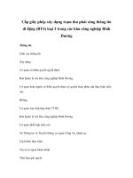 Cấp giấy phép xây dựng trạm thu phát sóng thông tin di động (BTS) loại 2 trong các khu công nghiệp Bình Dương potx