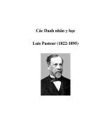 Các Danh nhân y học - Luis Pasteur (1822-1895) pdf