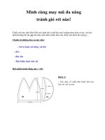 Mình cùng may mũ đa năng tránh gió rét nào! docx