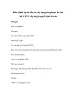 Điều chỉnh dự án đầu tư xây dựng công trình do chủ tịch UBND cấp huyện quyết định đầu tư ppsx