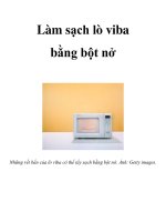 Làm sạch lò viba bằng bột nở doc