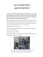 Lưu ý sử dụng thuốc ở người sốt xuất huyết pdf