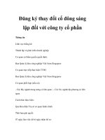 Đăng ký thay đổi cổ đông sáng lập đối với công ty cổ phần ppsx