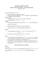 ĐỀ THI THỬ LẦN 5 ĐHSP VÀ ĐÁP ÁN (HOT)