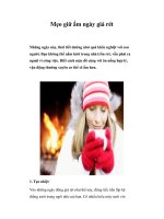 Mẹo giữ ấm ngày giá rét pps