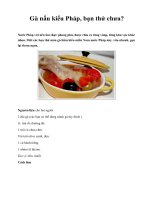 Gà nấu kiểu Pháp, bạn thử chưa? docx