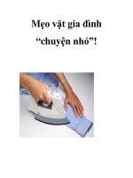 Mẹo vặt gia đình “chuyện nhỏ”! ppsx